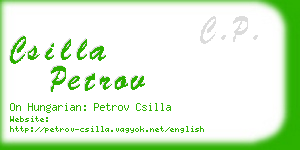 csilla petrov business card